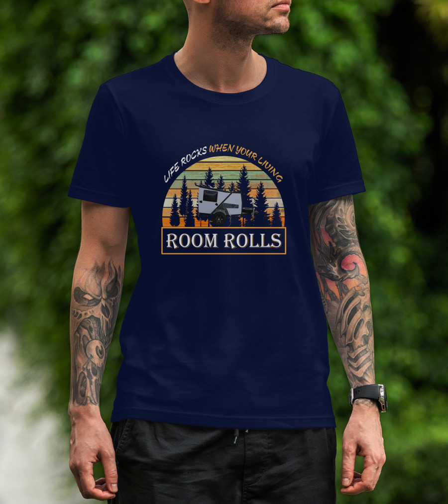 LIFE ROCKS WHEN YOUR LIVING ROOM ROLLS Taxa Tiger Moth OVERLAND T-Shirt