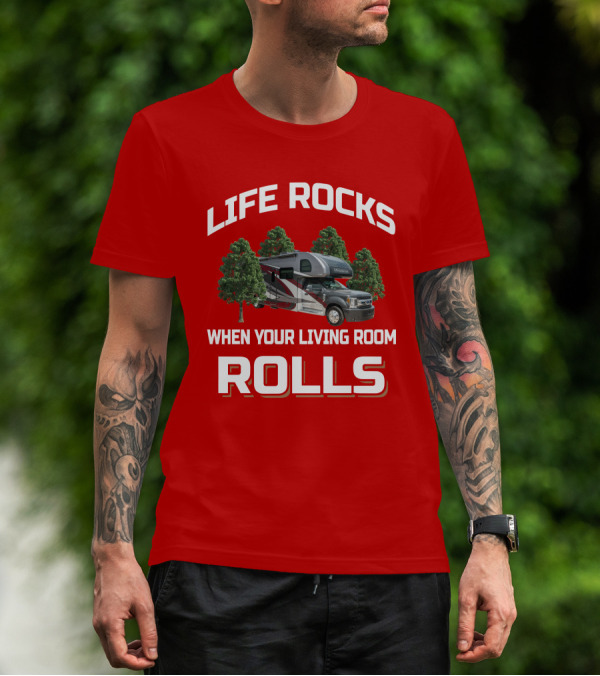 LIFE ROCKS WHEN YOUR LIVING ROOM ROLLS Thor Omni BH35 T-Shirt