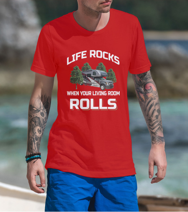 LIFE ROCKS WHEN YOUR LIVING ROOM ROLLS Thor Omni BH35 T-Shirt