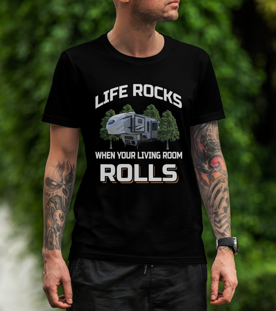 Life Rocks When Your Living Room Rolls 22 Wolf Pack 365Pack16 T-Shirt