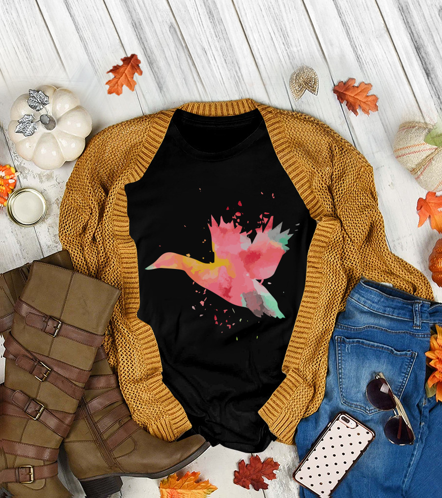 Mallard Duck Colorful Minimalist Fashion T-Shirt