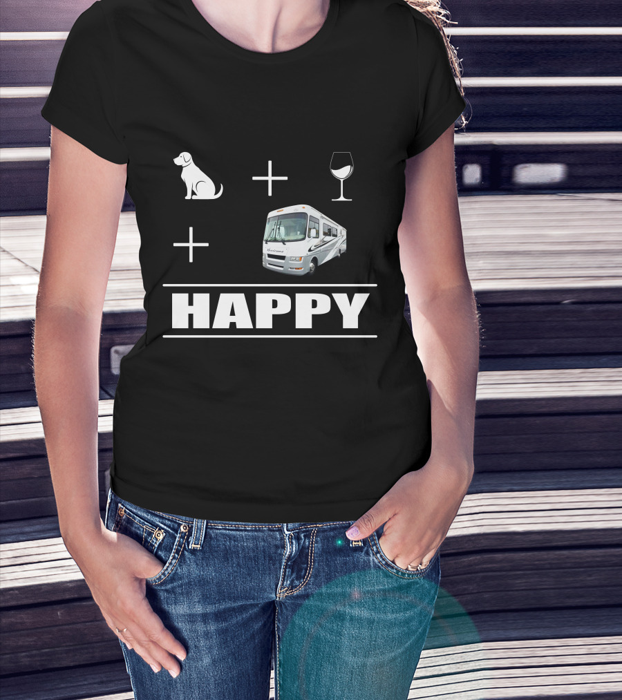 Dog Wine RV Happy T-Shirt