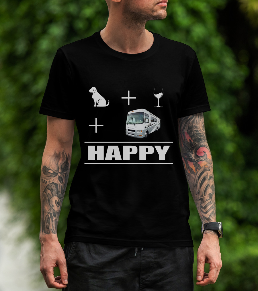 Dog Wine RV Happy T-Shirt