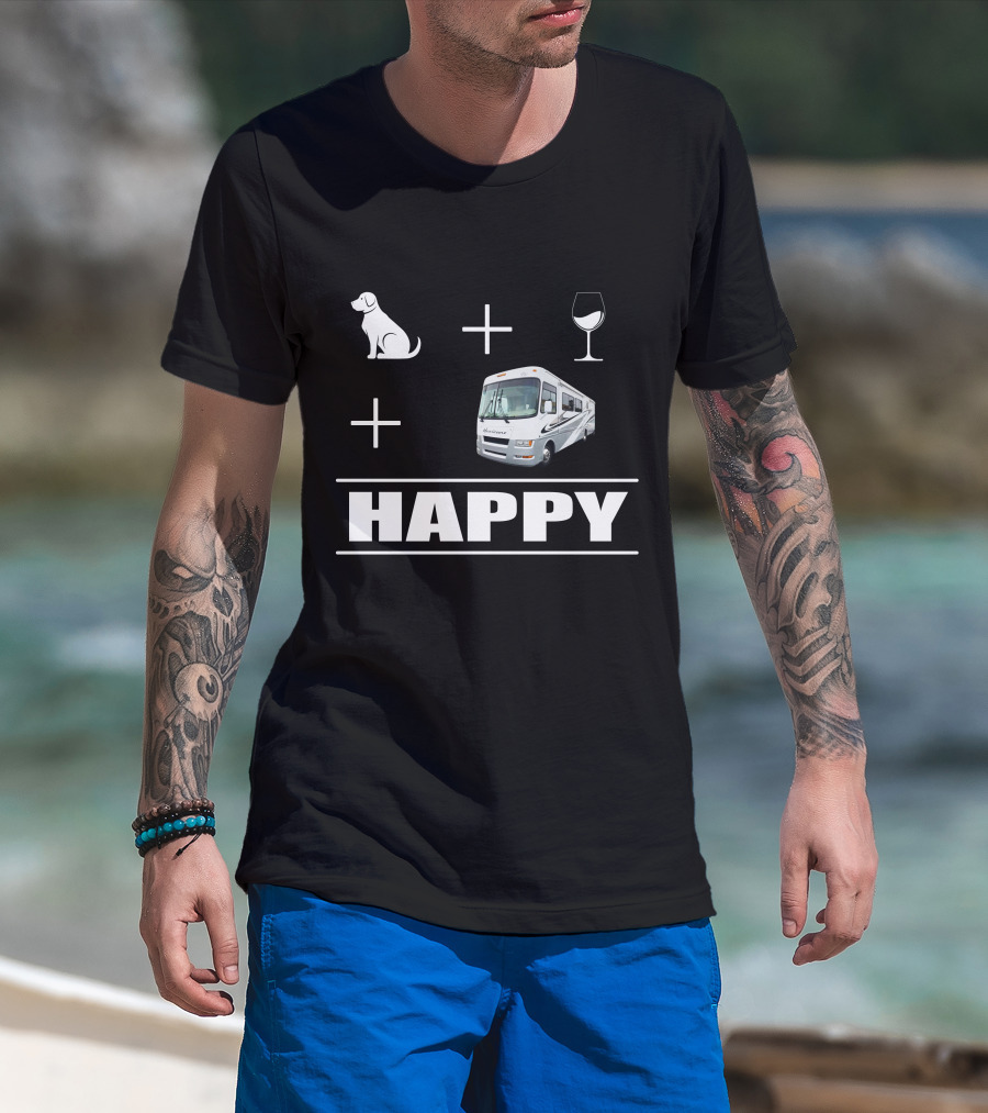Dog Wine RV Happy T-Shirt