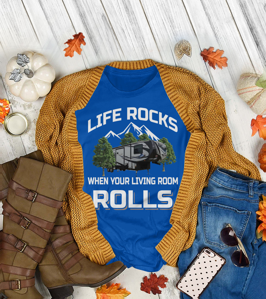 LIFE ROCKS WHEN YOUR LIVING ROOM ROLLS HEARTLAND CYCLONE T-Shirt