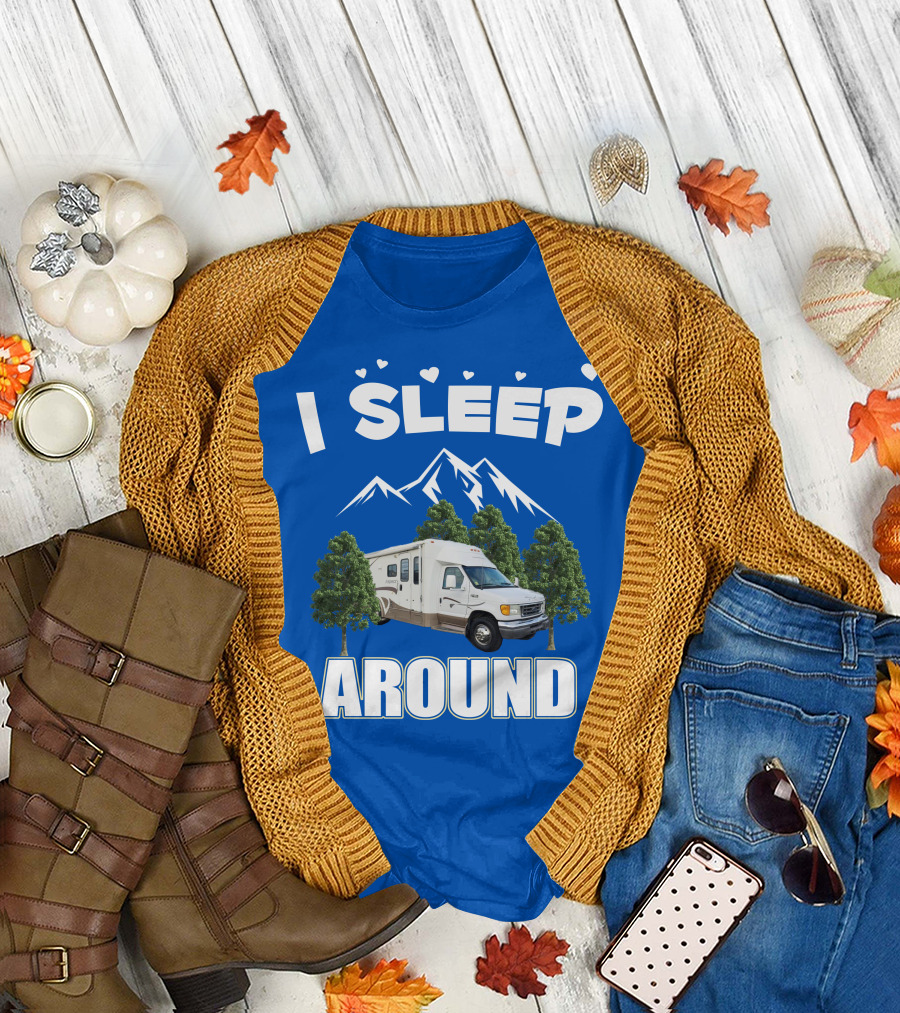 I Sleep Around Winnebago Class C Motorhomes Camping Adventure T-Shirt