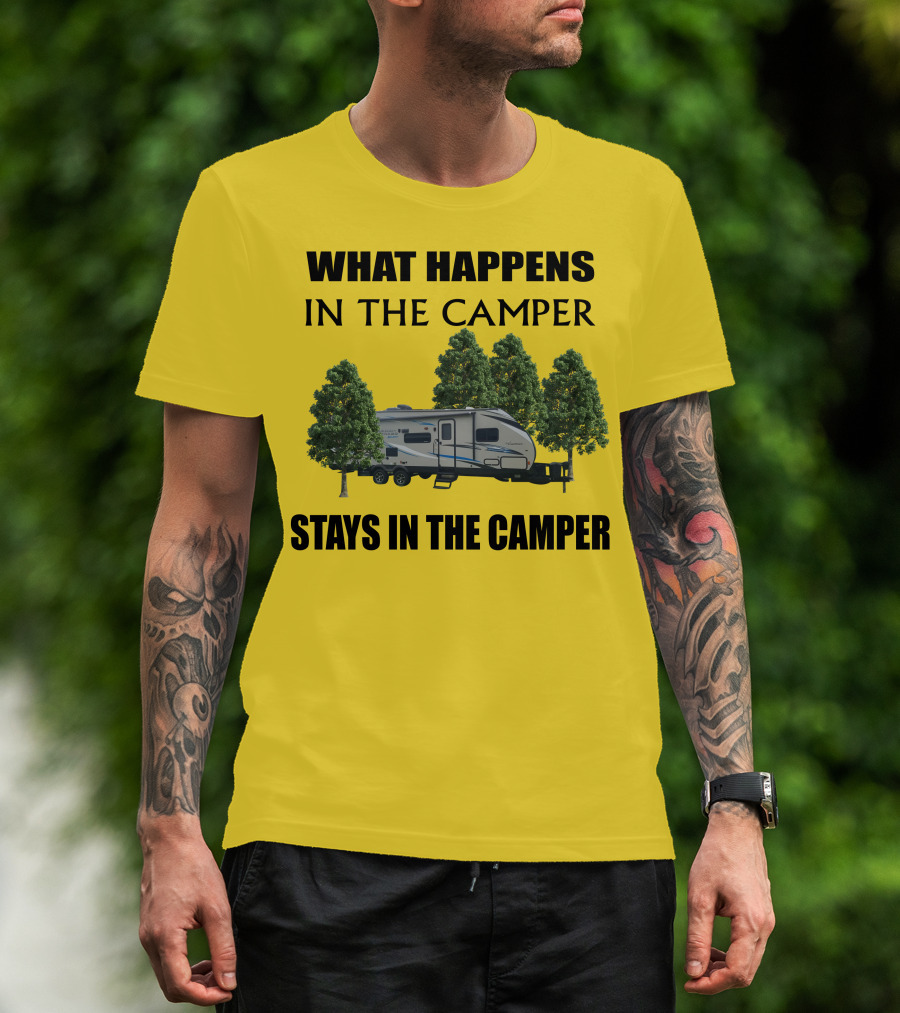 What Happens In The Camper Stays In The Camper Coachman 184 BHS T-Shirt