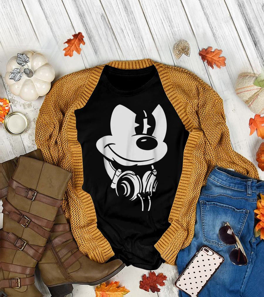 Disney Mickey Mouse Classic Headphones T-Shirt