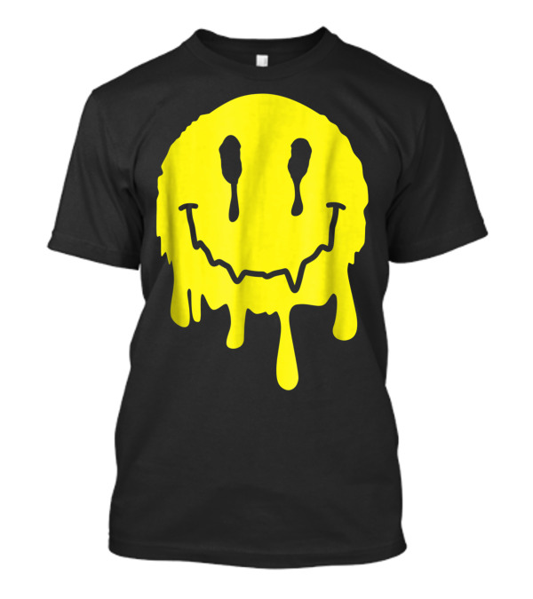 Funny Melting Smiley Face Acid Lsd Mdma T-Shirt