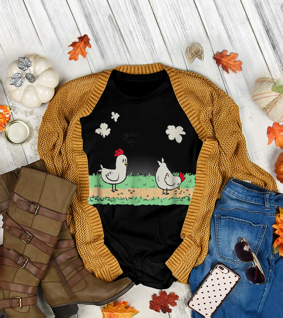 Guess What Chicken Butt Comic Style Humorous ShirtWoot T-Shirt