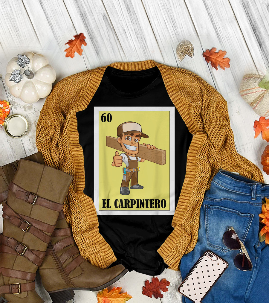 60 El Carpintero Mexican Lottery Card T-Shirt