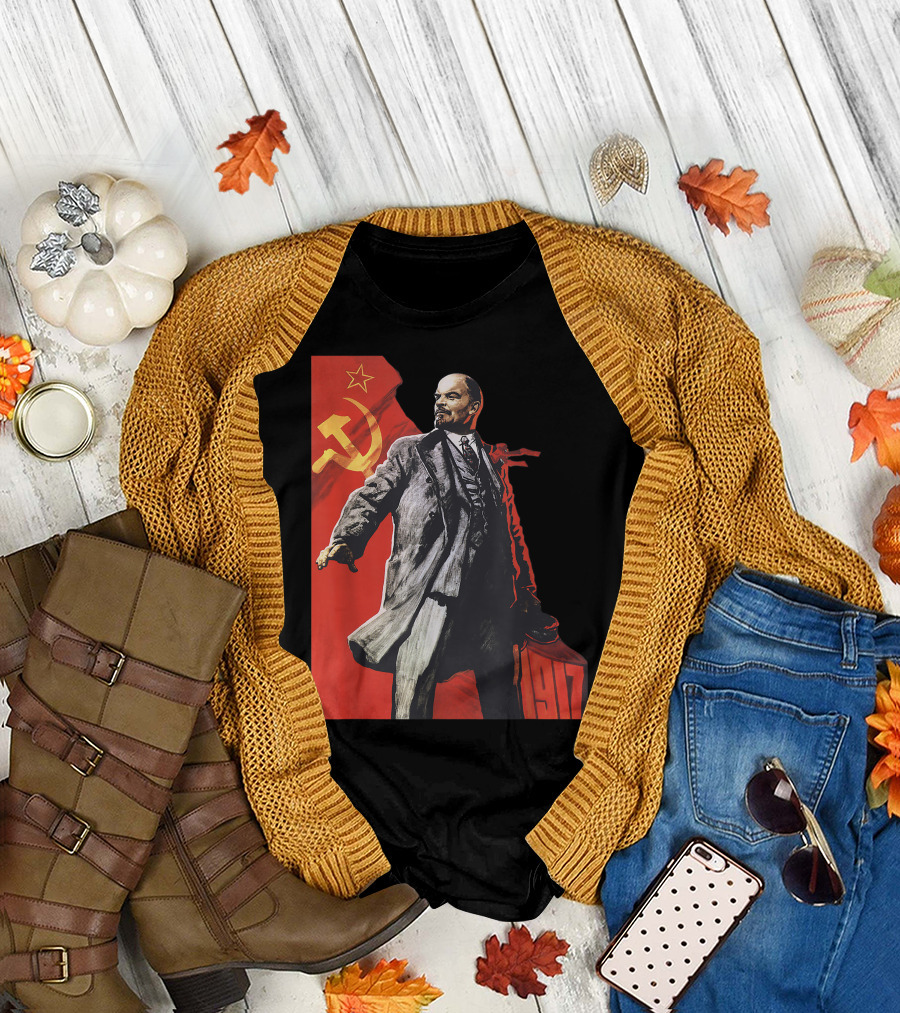 Lenin Soviet Union USSR Russia 1917 Retro Vintage Jersey T-Shirt