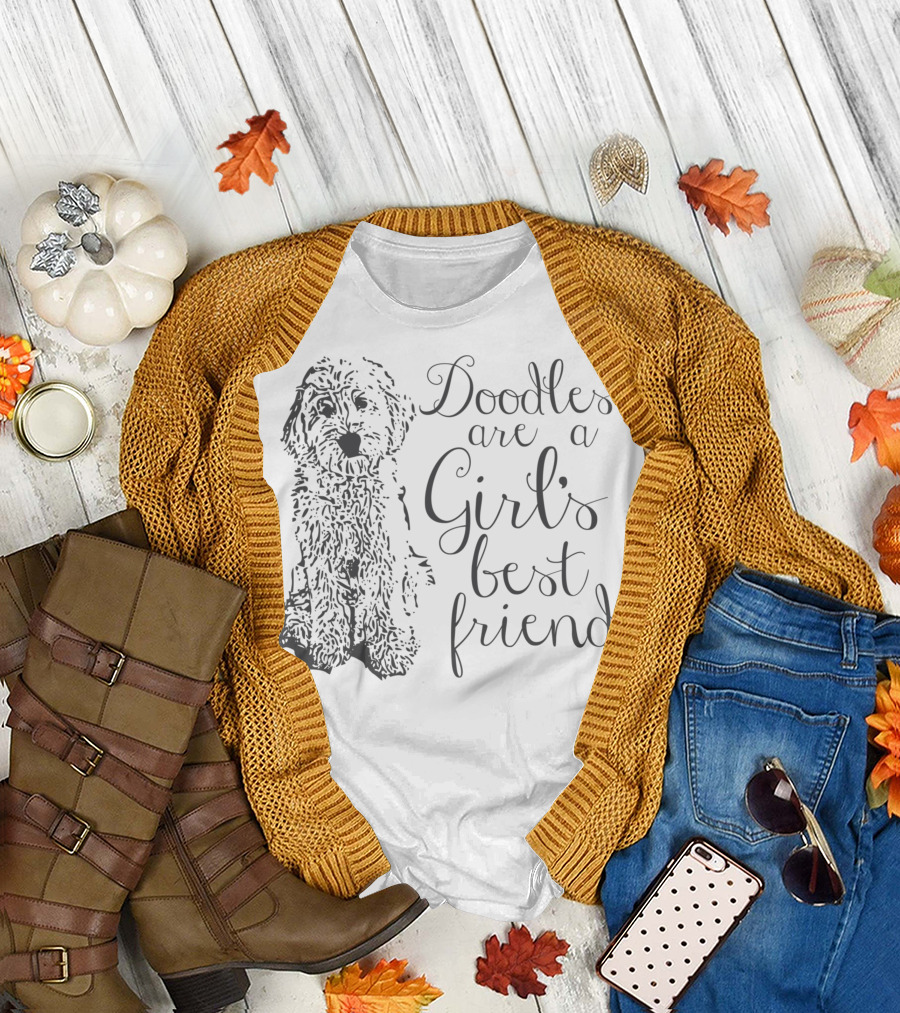 Doodles Are a Girl's Best Friend Golden Labradoodle T-Shirt