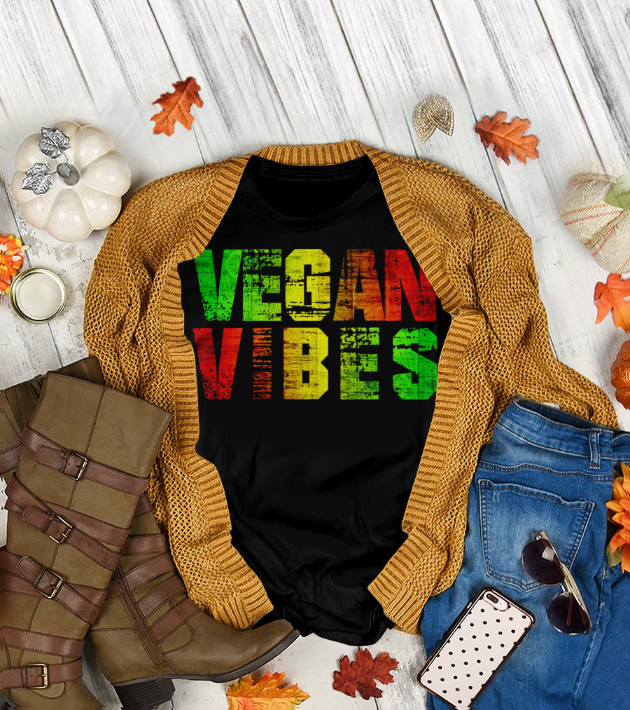 Vegan Vibes Rasta Colors Vegan Activism Ital Is Vital T-Shirt