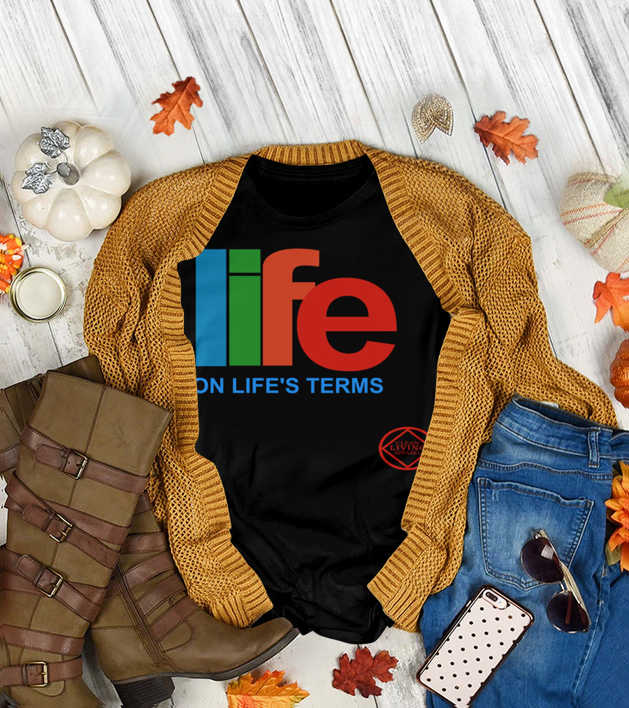 Life On Life's Terms Clean Living Apparel Narcotics Anonymous Na T-Shirt