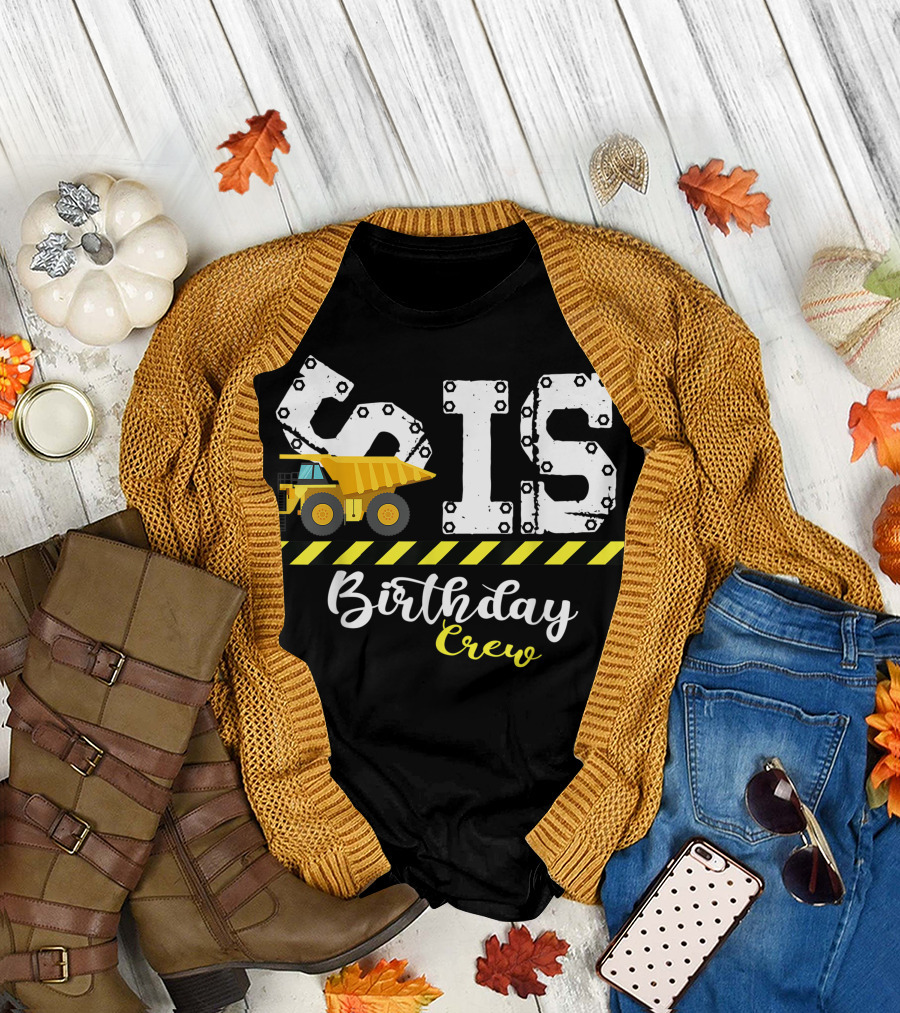 Sis Construction Birthday Crew Party T-Shirt