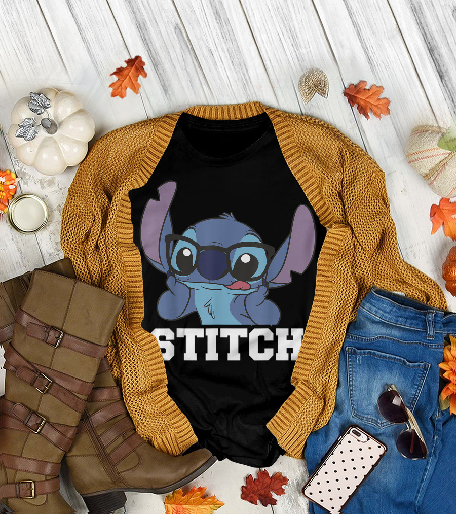 Nerdy Stitch Glasses Disney Lilo and Stitch T-Shirt