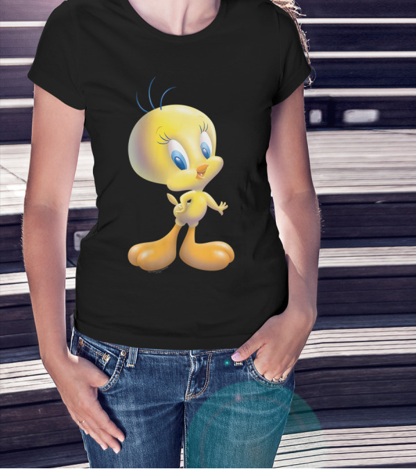 Looney Tunes Tweety Bird Airbrushed Cartoon Character Merchandising T-Shirt