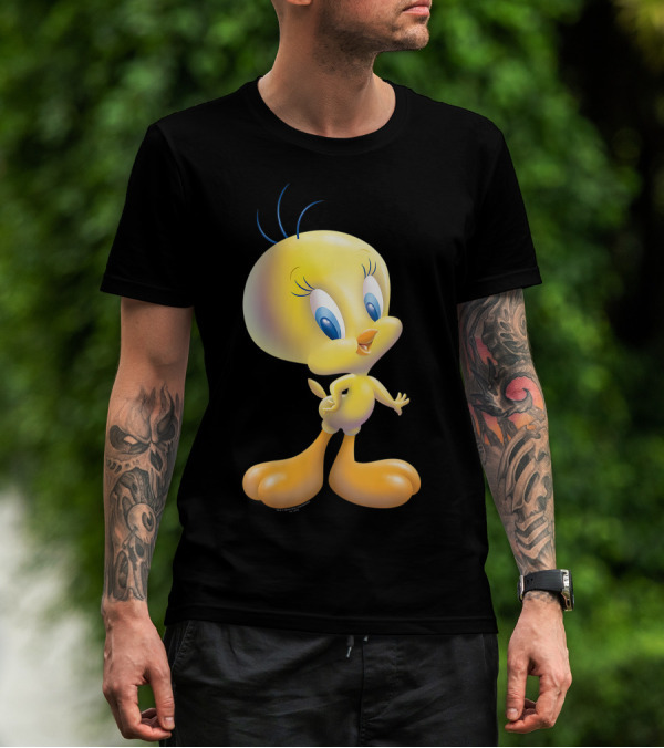 Looney Tunes Tweety Bird Airbrushed Cartoon Character Merchandising T-Shirt