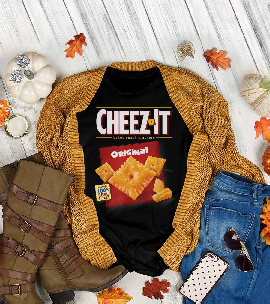 CHEEZ IT Original Baked Snack Crackers Made with 100% Real Cheese T-Shirt