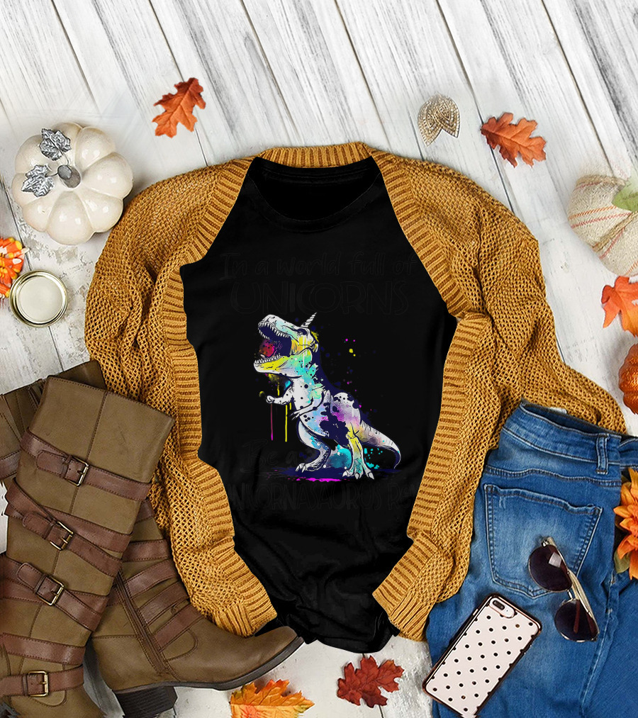In A World Full Of Unicorns Be A Unicornasaurus Rex T-Shirt