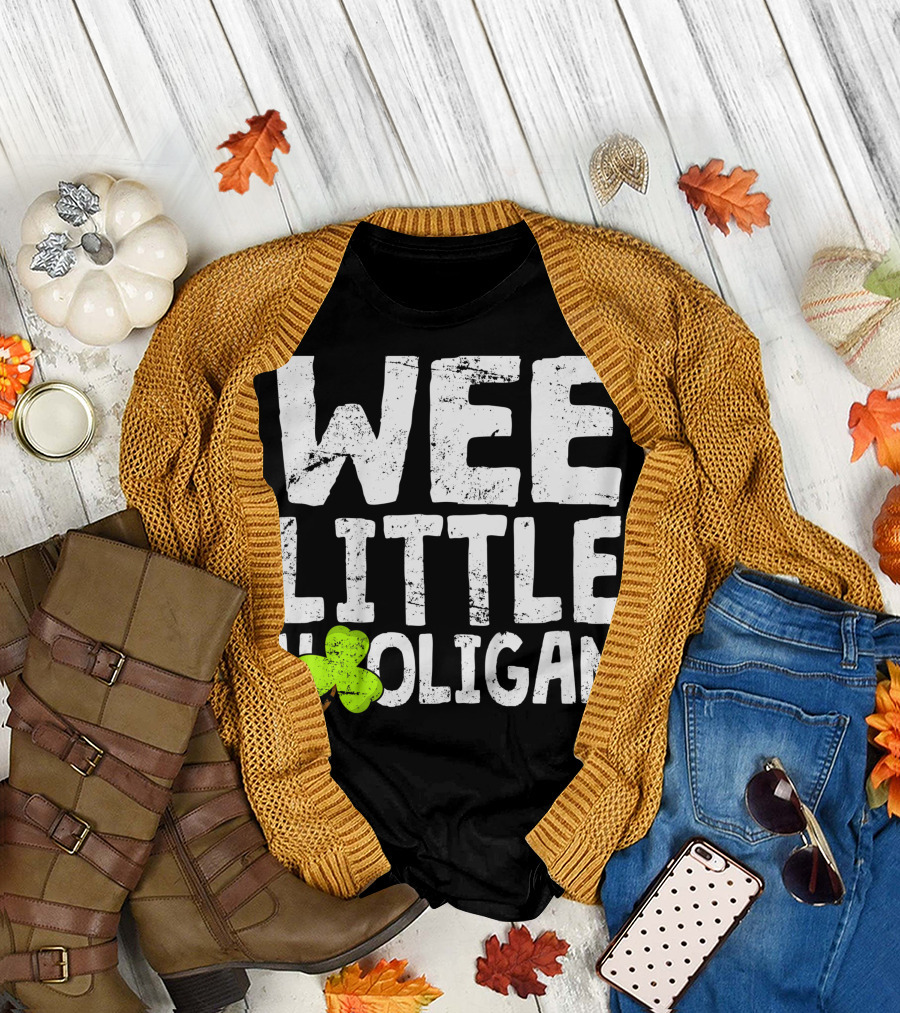 Wee Little Hooligan Shamrock Kids Cute T-Shirt