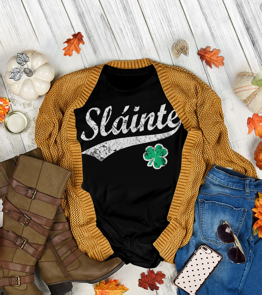 Sláinte Vintage Team Irish Shamrock T-Shirt