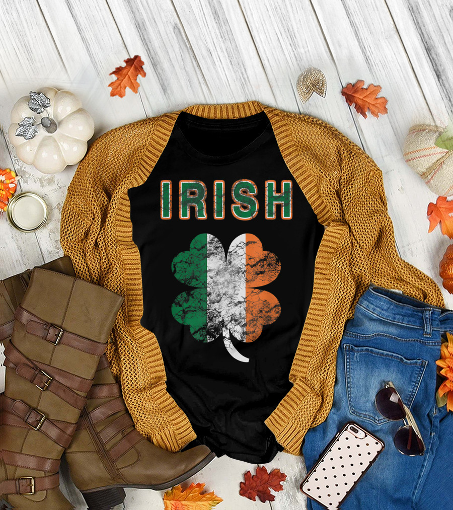 Irish Shamrock Flag T-Shirt
