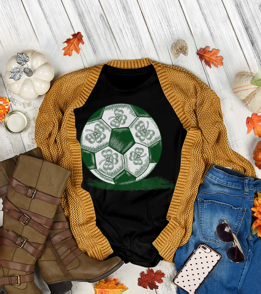Irish Shamrock Soccer Ball St. Patrick's Day T-Shirt