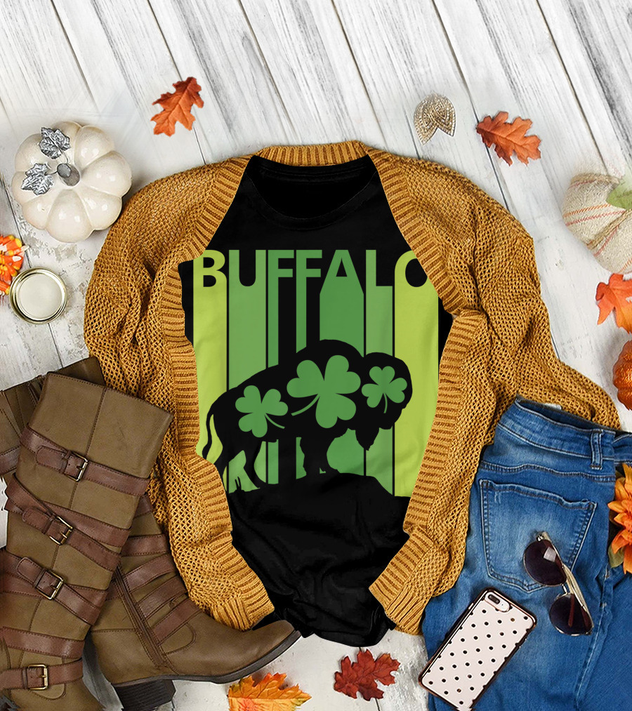 Buffalo Clover St. Patrick's Day Irish Animal T-Shirt