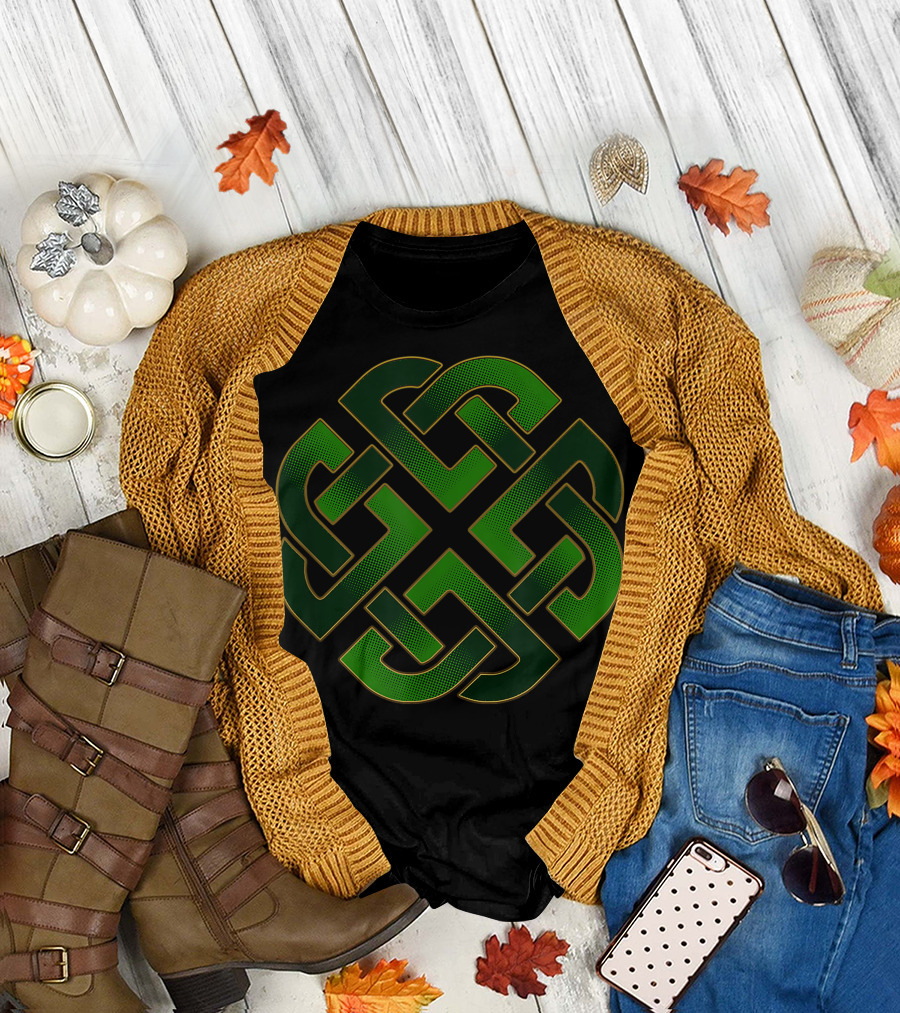 Emerald Green Celtic Gaelic Knot T-Shirt