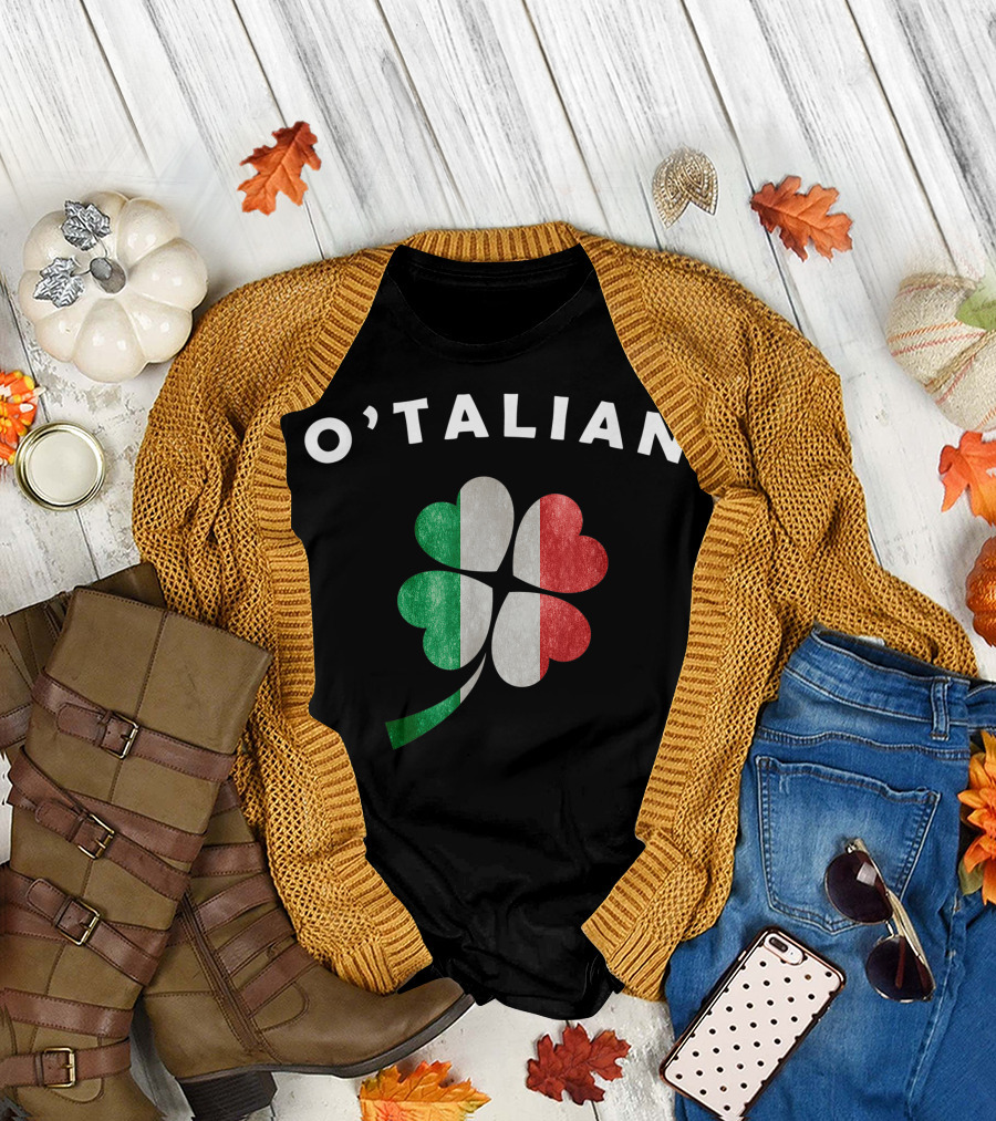O' Talian Clover Italian Flag T-Shirt