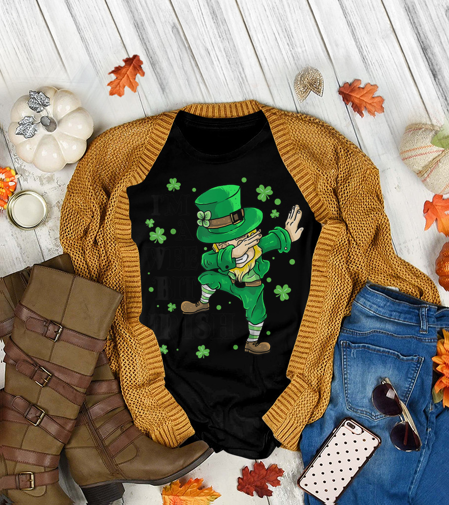 I'm A Wee Bit Irish Dab Leprechaun St. Patrick's Day T-Shirt