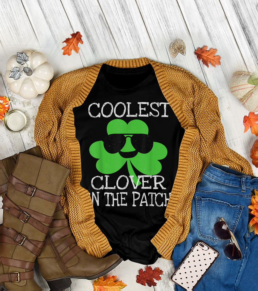 COOLEST CLOVER IN THE PATCH WITH SUNGLASSES T-Shirt
