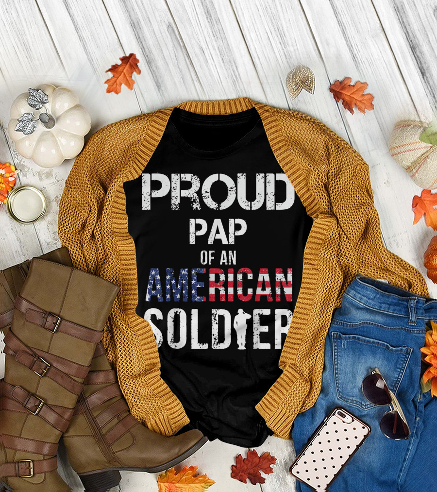 PROUD PAP OF AN AMERICAN SOLDIER VETERAN DAY T-Shirt