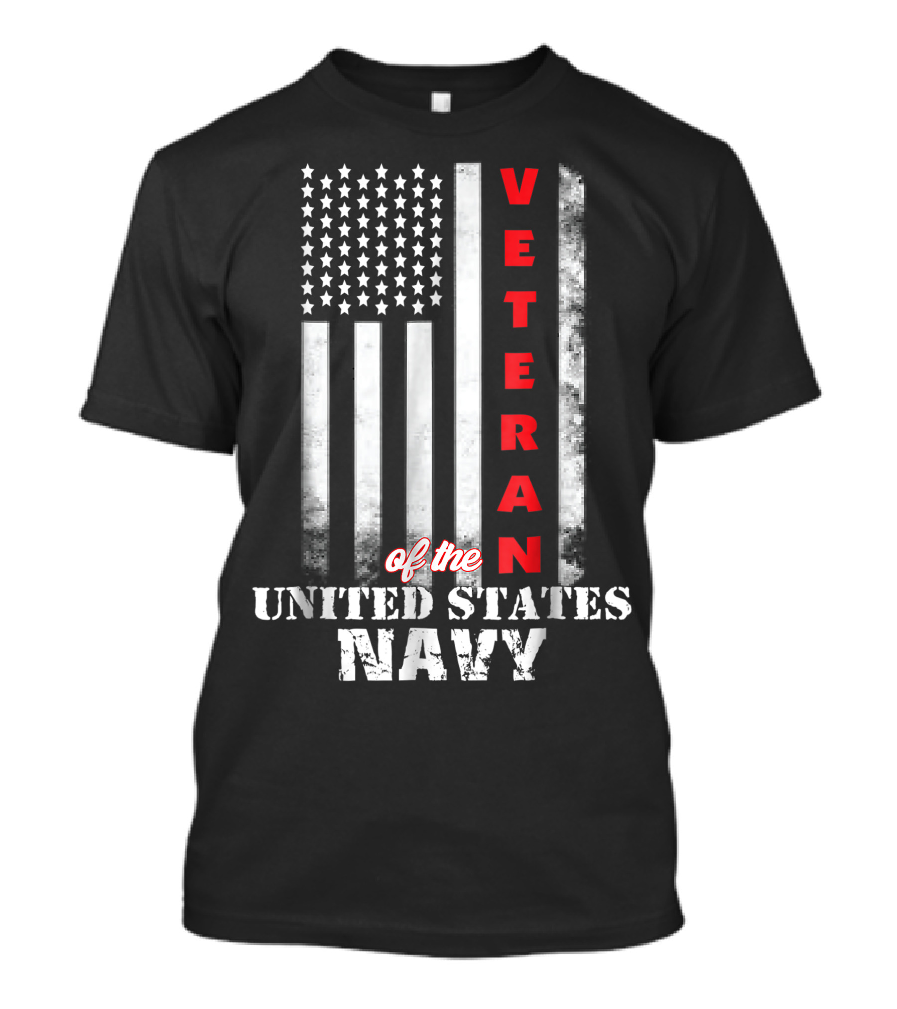 Veteran Of The United States Navy Vintage American Flag T-Shirt