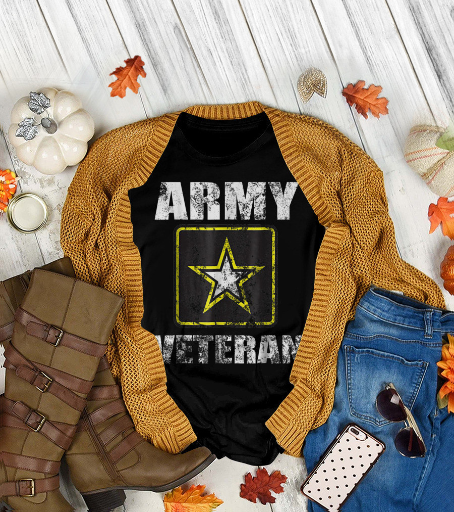 Army Veteran Star Emblem T-Shirt