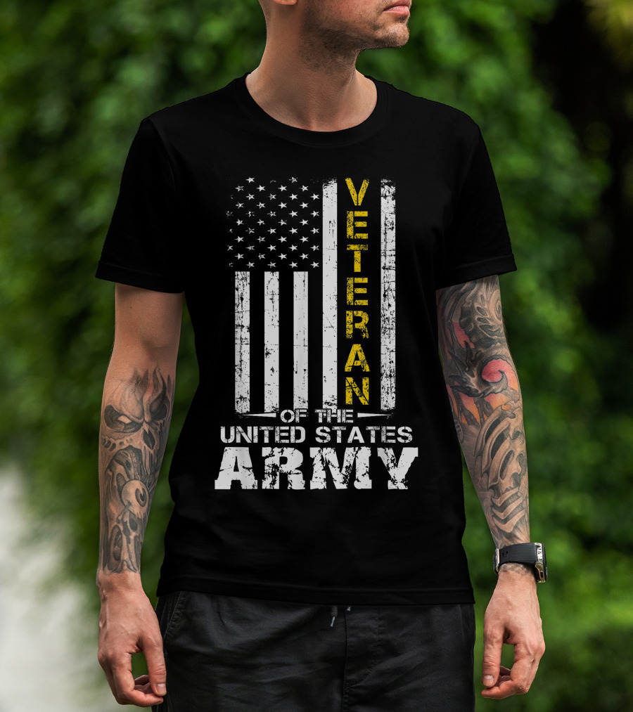 Veteran United States Army Veteran Of The United States Army Gold T-Shirt