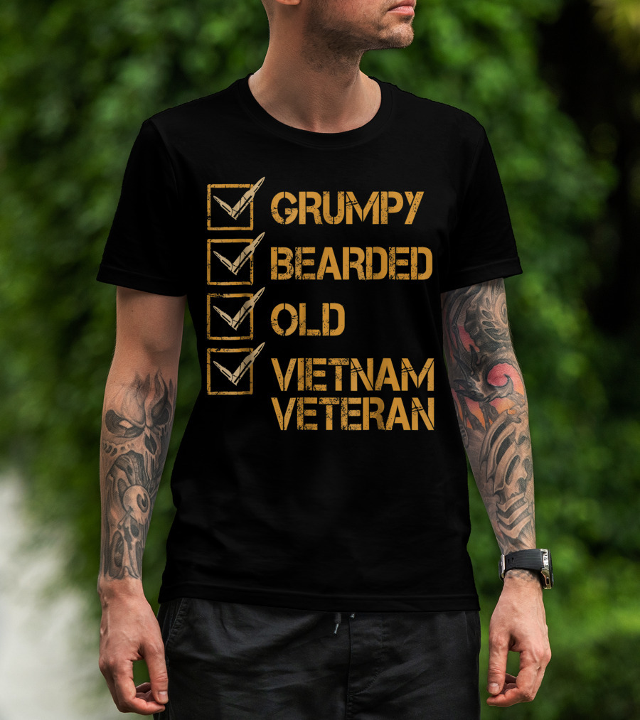 Grumpy Bearded Old Vietnam Veteran T-Shirt