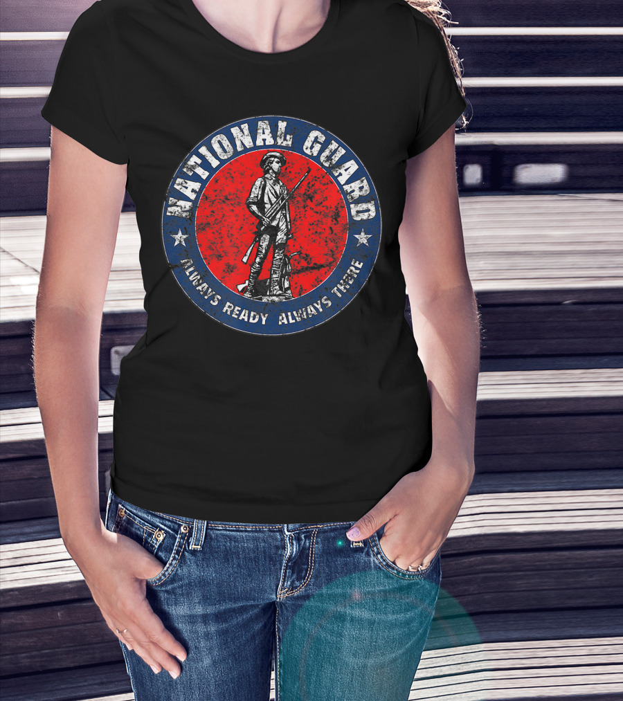 National Guard Always Ready Always There Vintage US Veteran T-Shirt