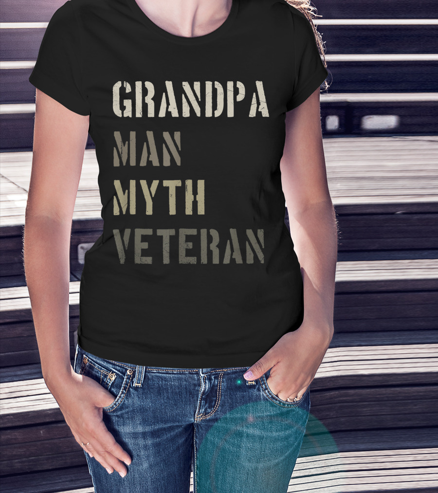 Grandpa Man Myth Veteran T-Shirt
