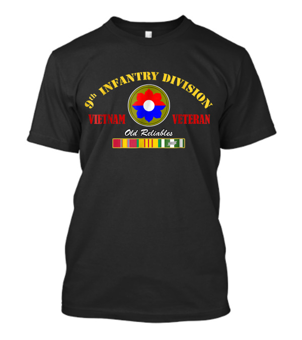 9th Infantry Division Vietnam Veteran Old Reliables Military Insignia With Service T-Shirt
