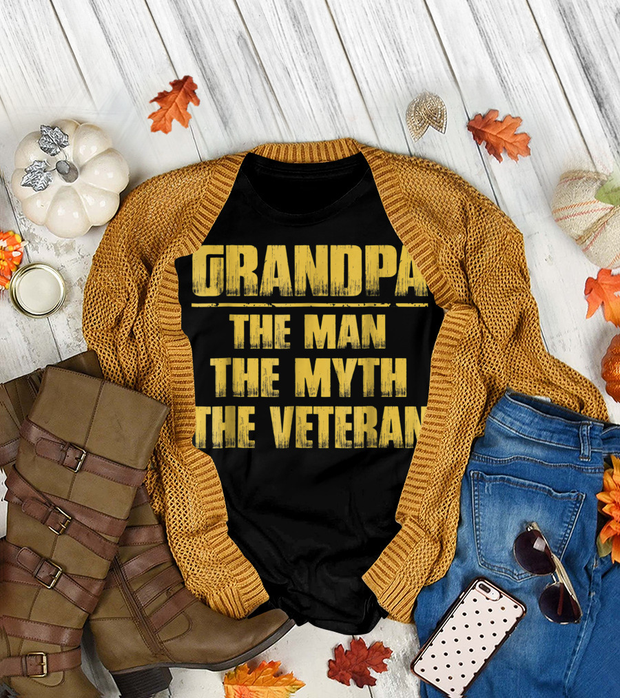 Grandpa The Man The Myth The Veteran Veteran Day T-Shirt