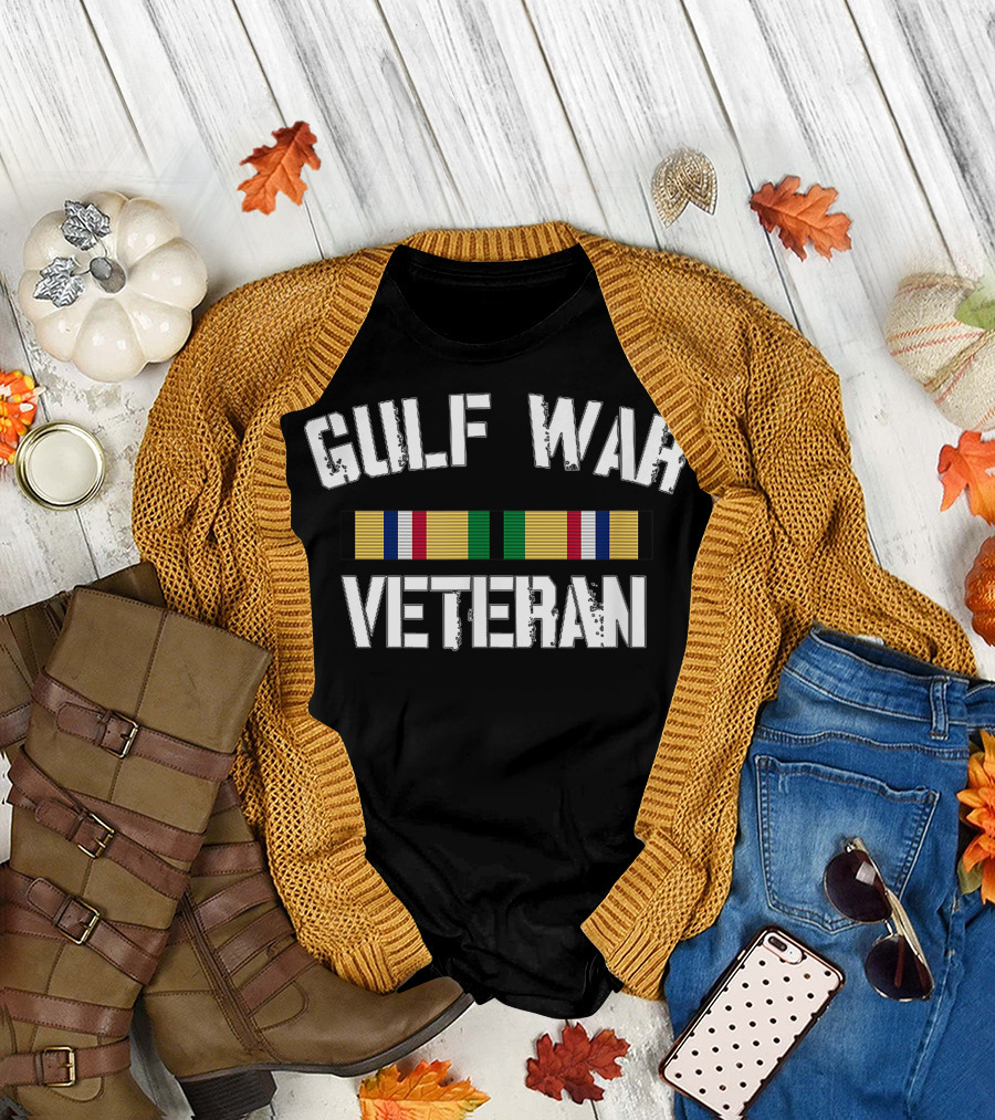 Gulf War Veteran Pride with Service Medal T-Shirt
