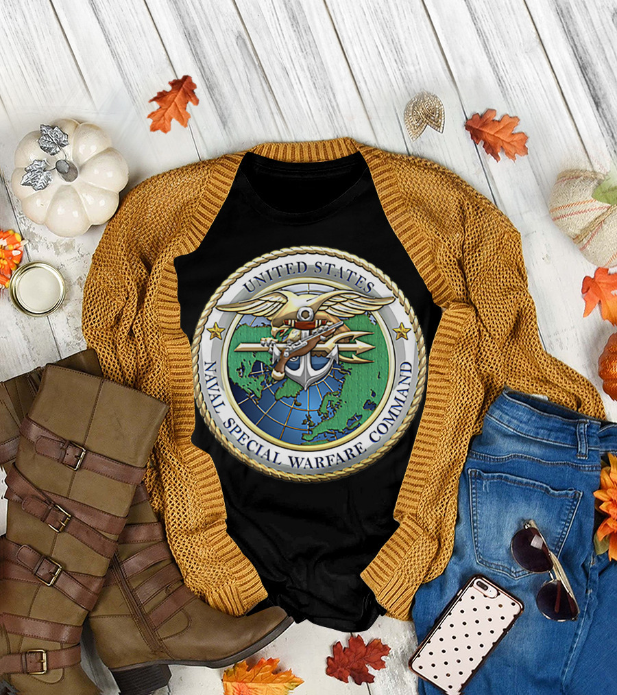 United States Naval Special Warfare Command Military Veteran Insignia Badge T-Shirt