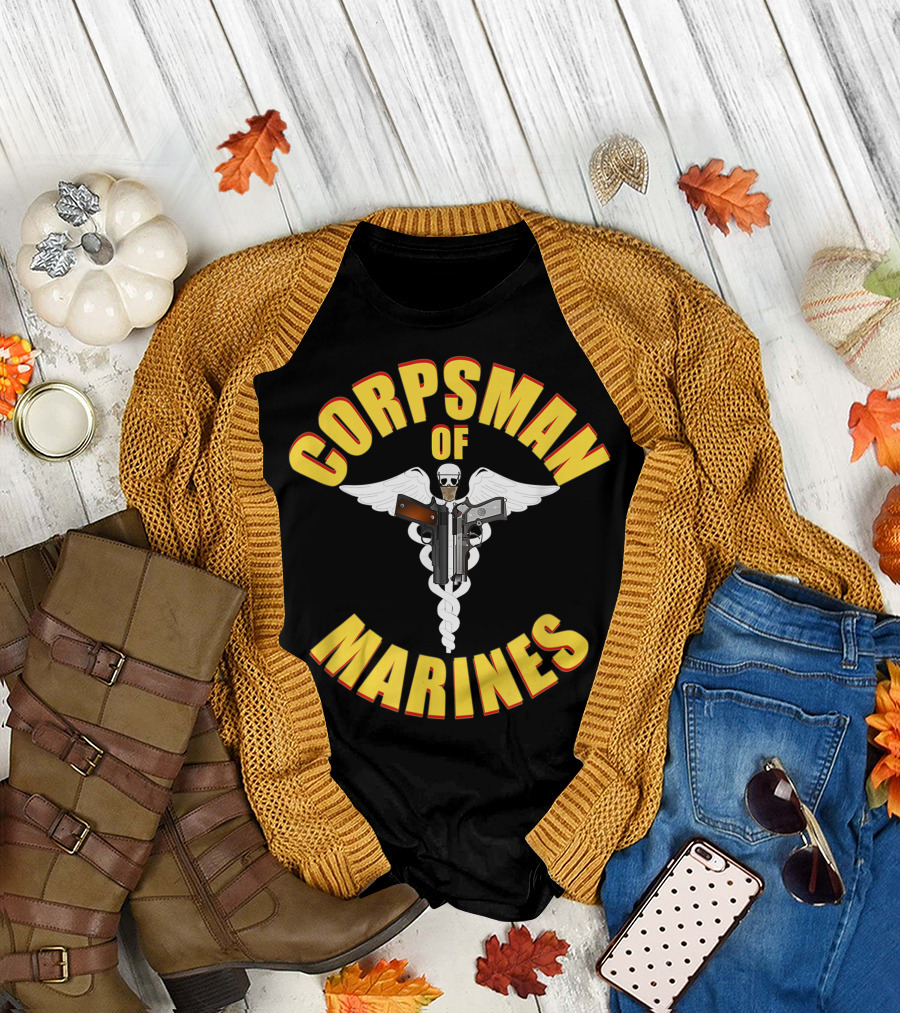 Corpsman of Marines US Navy Corpsman 8404 FMF Navy Veteran Ideas T-Shirt
