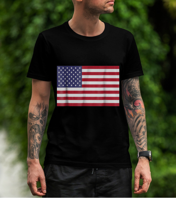 American Flag Stars And Stripes Iconic T-Shirt