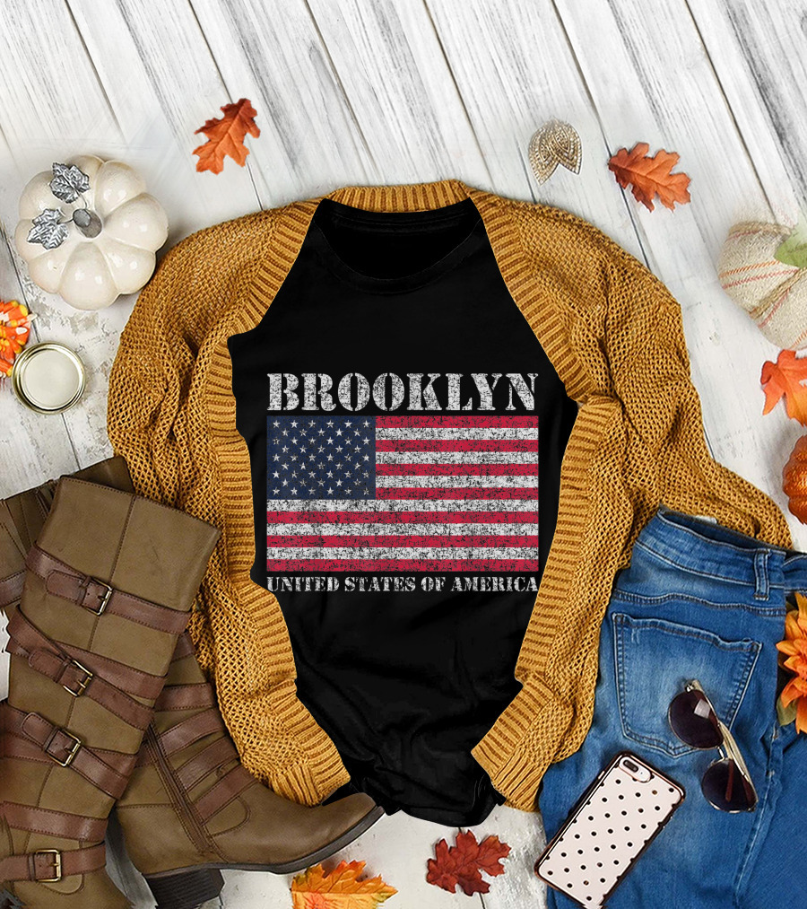 BROOKLYN UNITED STATES OF AMERICA FLAG T-Shirt