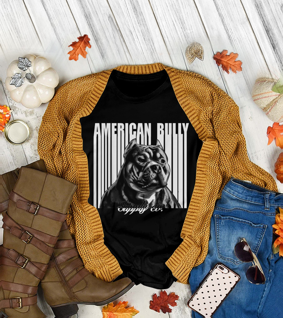 American Bully Supply Co Lucky Luciano Pit Bull Barcode T-Shirt
