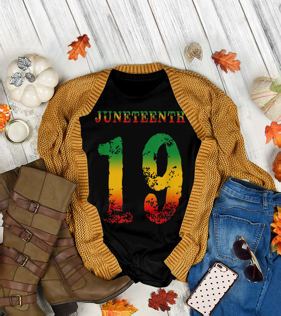 Juneteenth 19 African American Pride Rasta Colors T-Shirt